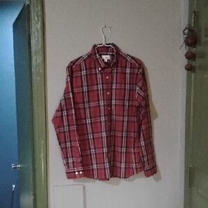 Sonoma Red Plaid Button-Down Shirt. Clearance Sale